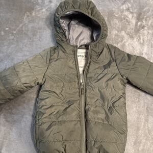 Carter's Size 5 Army Green (Olive) Puffer Winter Coat Jacket Hooded Exc Con'd